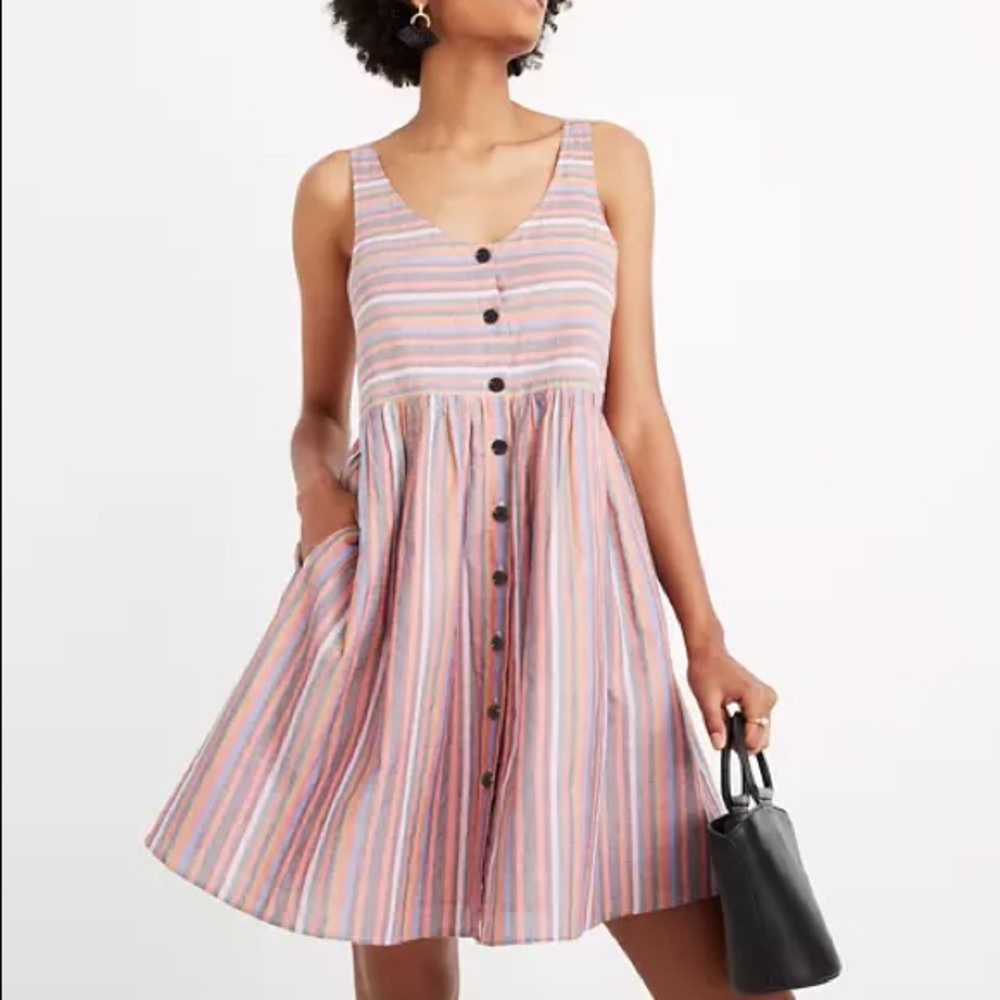 Madewell Rainbow Stripe Dress